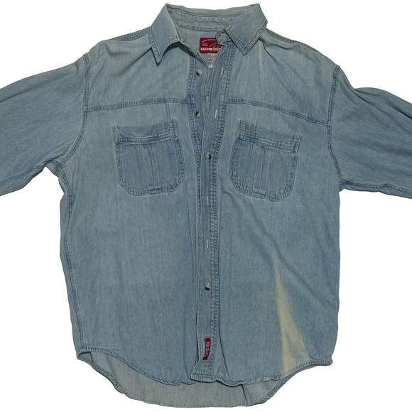 1993 Vintage Marlboro Country Store Light Blue Denim Shirt